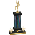 Premium Single Black Carbon Fiber Third Place Majorette Trophy