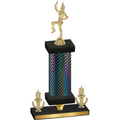 Premium Single Black Carbon Fiber Victory Majorette Trophy
