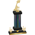 Premium Single Black Carbon Fiber Third Place Golf Trophy