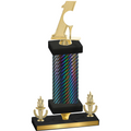 Premium Single Black Carbon Fiber Victory Golf Trophy