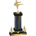 Premium Single Black Carbon Fiber Victory Karate Trophy