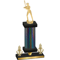 Premium Single Black Carbon Fiber Victory Softball Trophy