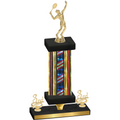 Premium Single Flag USA Third Place Tennis Trophy