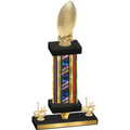 Premium Single Flag USA First Place Football Trophy