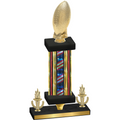 Premium Single Flag USA Victory Football Trophy
