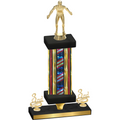 Premium Single Flag USA Third Place Wrestling Trophy