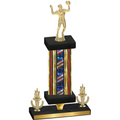 Premium Single Flag USA Victory Volleyball Trophy