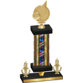 Premium Single Flag USA Victory Volleyball Trophy