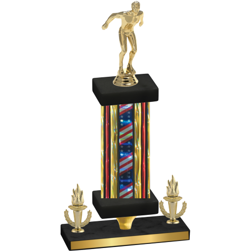Premium Single Flag USA Victory Swimming Trophy