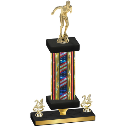 Premium Single Flag USA Year Swimming Trophy