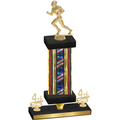 Premium Single Flag USA Fourth Place Football Trophy