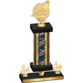 Premium Single Flag USA Fourth Place Swimming Trophy