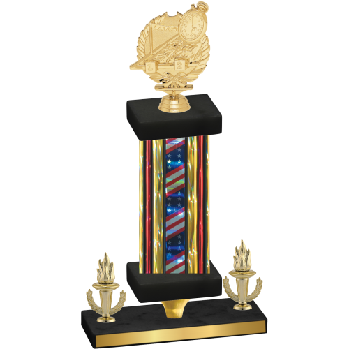 Premium Single Flag USA Victory Swimming Trophy
