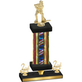 Premium Single Flag USA Second Place Hockey Trophy