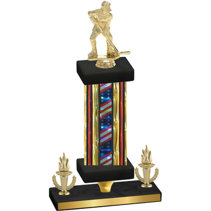 Premium Single Flag USA Victory Hockey Trophy