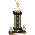 Premium Single Flag USA Victory Lacrosse Trophy