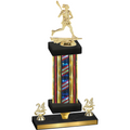 Premium Single Flag USA Year Lacrosse Trophy