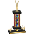 Premium Single Flag USA First Place Victory Trophy
