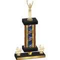 Premium Single Flag USA Fourth Place Victory Trophy