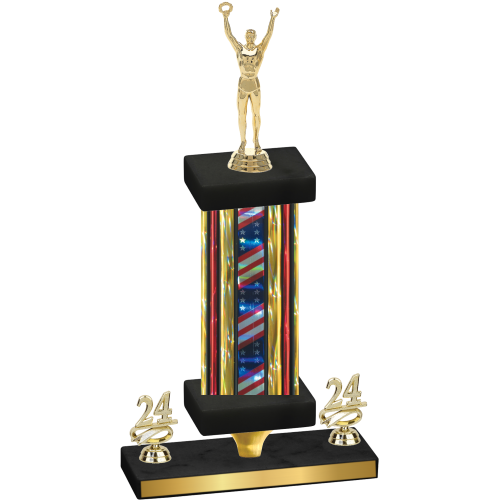 Premium Single Flag USA Year Victory Trophy