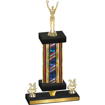 Premium Single Flag USA Year Victory Trophy