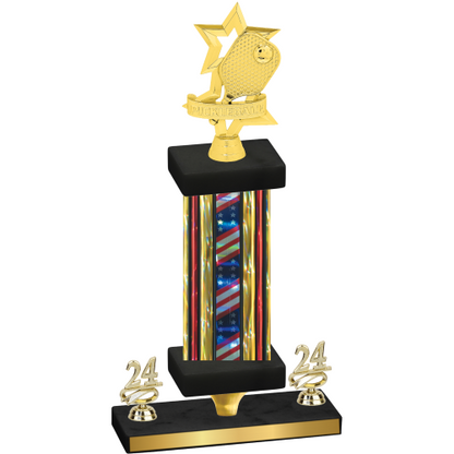 Premium Single Flag USA Year Pickleball Trophy