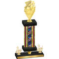 Premium Single Flag USA Third Place Pickleball Trophy