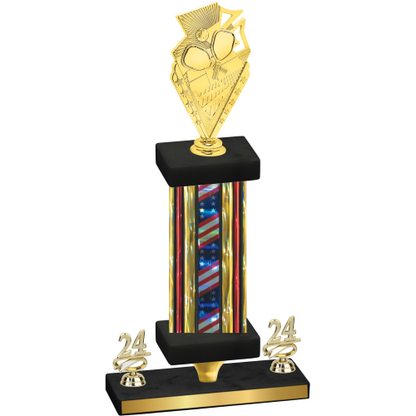 Premium Single Flag USA Year Pickleball Trophy