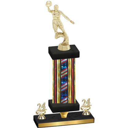 Premium Single Flag USA Year Basketball Trophy