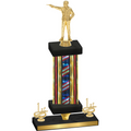 Premium Single Flag USA First Place Shooter Trophy