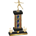 Premium Single Flag USA Second Place Skater Trophy