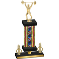 Premium Single Flag USA Victory Weights Trophy