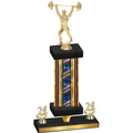 Premium Single Flag USA Year Weights Trophy