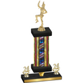 Premium Single Flag USA Year Majorette Trophy