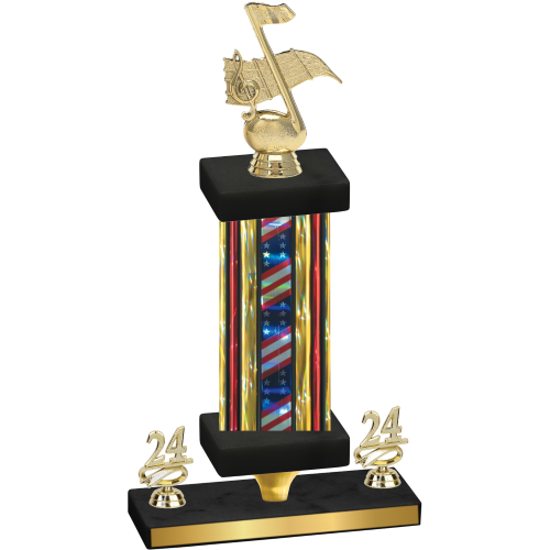 Premium Single Flag USA Year Music Trophy