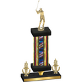 Premium Single Flag USA Victory Golf Trophy