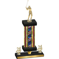 Premium Single Flag USA Year Golf Trophy
