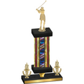 Premium Single Flag USA Victory Golf Trophy