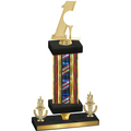 Premium Single Flag USA Victory Golf Trophy