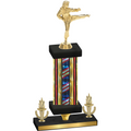 Premium Single Flag USA Victory Karate Trophy