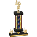 Premium Single Flag USA First Place Academics Trophy