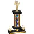 Premium Single Flag USA Second Place Academics Trophy