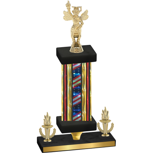 Premium Single Flag USA Victory Academics Trophy