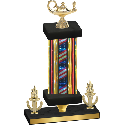 Premium Single Flag USA Victory Academics Trophy