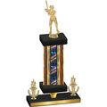 Premium Single Flag USA Victory Baseball Trophy