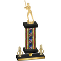 Premium Single Flag USA Victory Softball Trophy