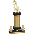 Premium Single Gold Glacier Victory Football Trophy