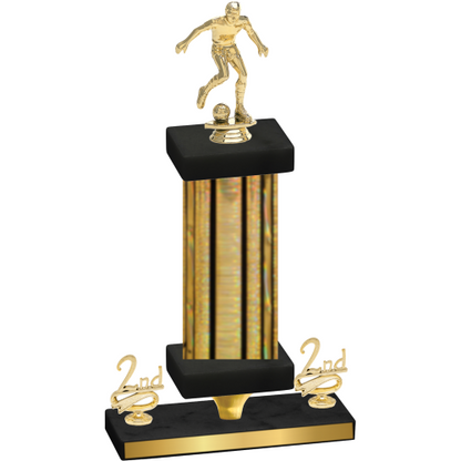 Premium Single Gold Glacier Second Place Soccer Trophy
