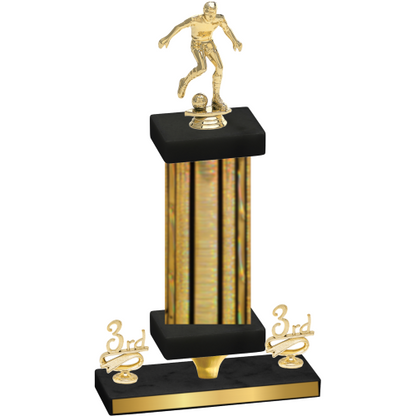 Premium Single Gold Glacier Third Place Soccer Trophy