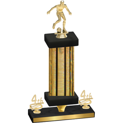 Premium Single Gold Glacier Fourth Place Soccer Trophy